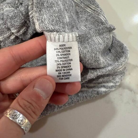 Sunday DB Grey/White Striped Sweater Cowl Neck Women’s Plus Size 3X Ruched Side - Picture 5 of 6